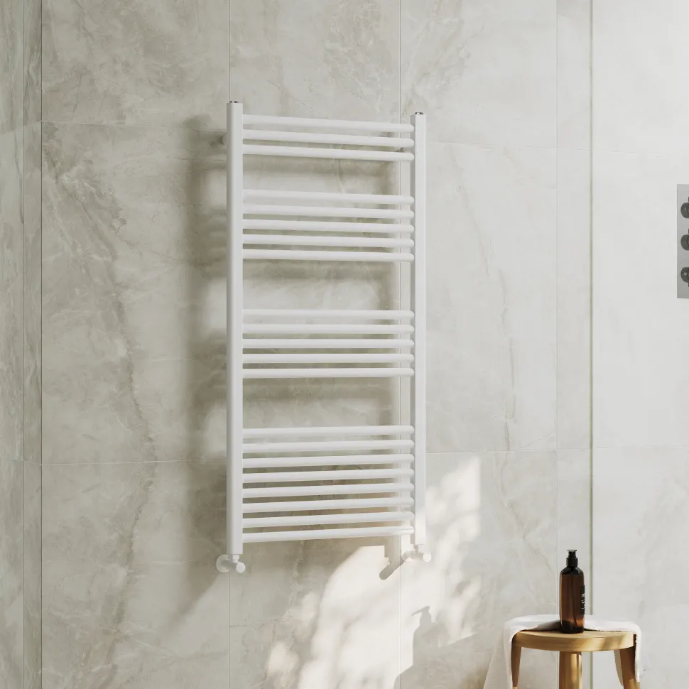 Toasty Glow Premium Matt White 25mm Heated Towel Rail