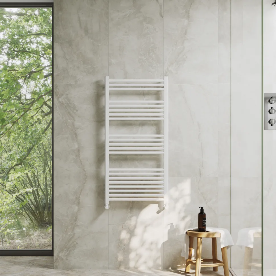 Toasty Glow Premium Matt White 25mm Heated Towel Rail