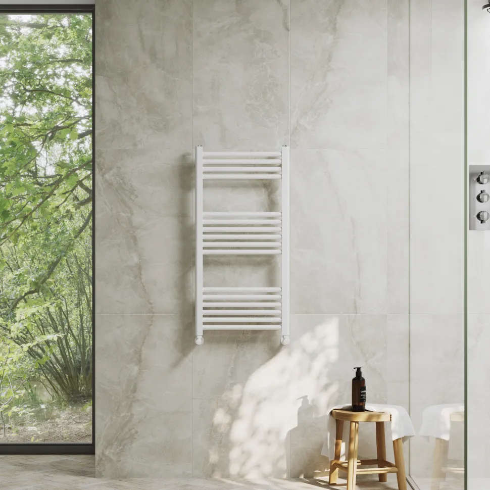 Toasty Glow Premium Matt White 25mm Heated Towel Rail