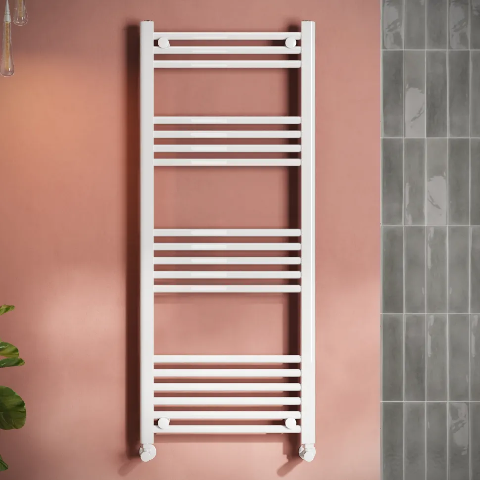 Toasty Glow White 22mm Heated Ladder Towel Rail
