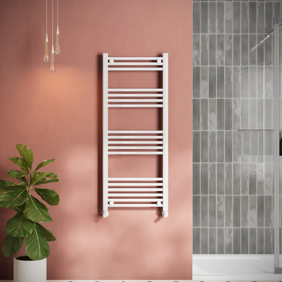 Toasty Glow White 22mm Heated Ladder Towel Rail