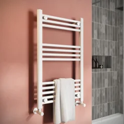 Toasty Glow White 22mm Heated Ladder Towel Rail