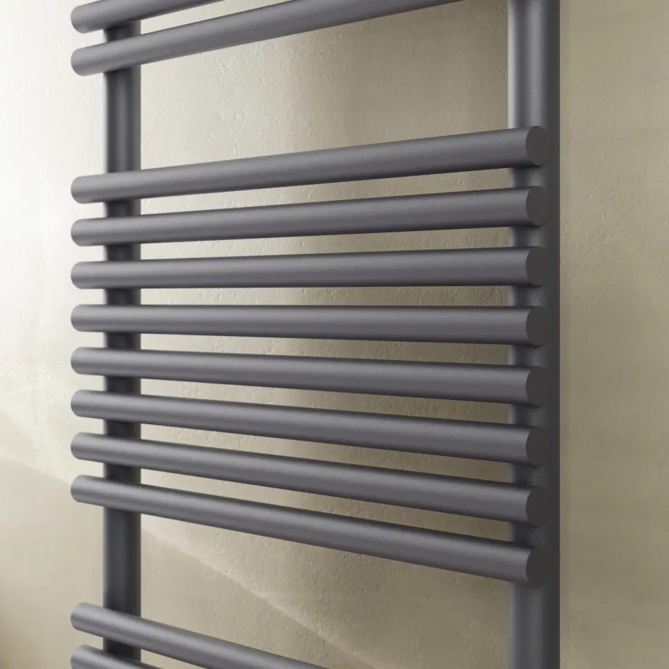 Toasty Halo Anthracite Bar on Bar Heated Towel Rail