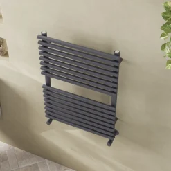 Toasty Halo Anthracite Bar on Bar Heated Towel Rail