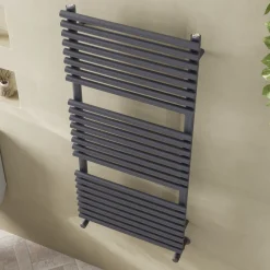 Toasty Halo Anthracite Bar on Bar Heated Towel Rail