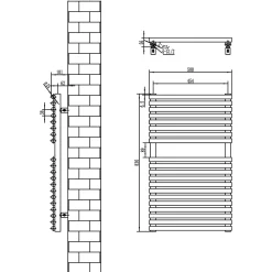 Toasty Halo Anthracite Bar on Bar Heated Towel Rail