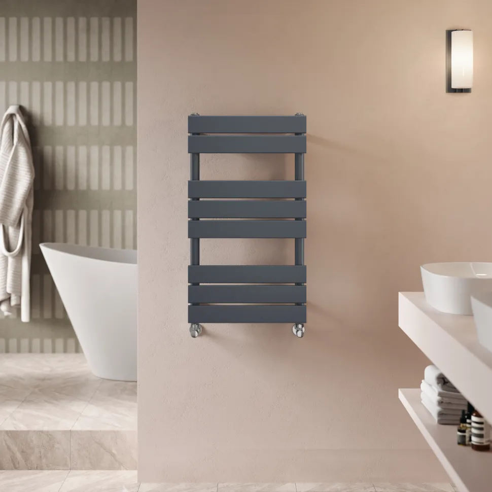 Toasty Hush Anthracite Flat Panel Heated Towel Rail