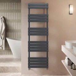 Toasty Hush Anthracite Flat Panel Heated Towel Rail