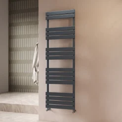 Toasty Hush Anthracite Flat Panel Heated Towel Rail