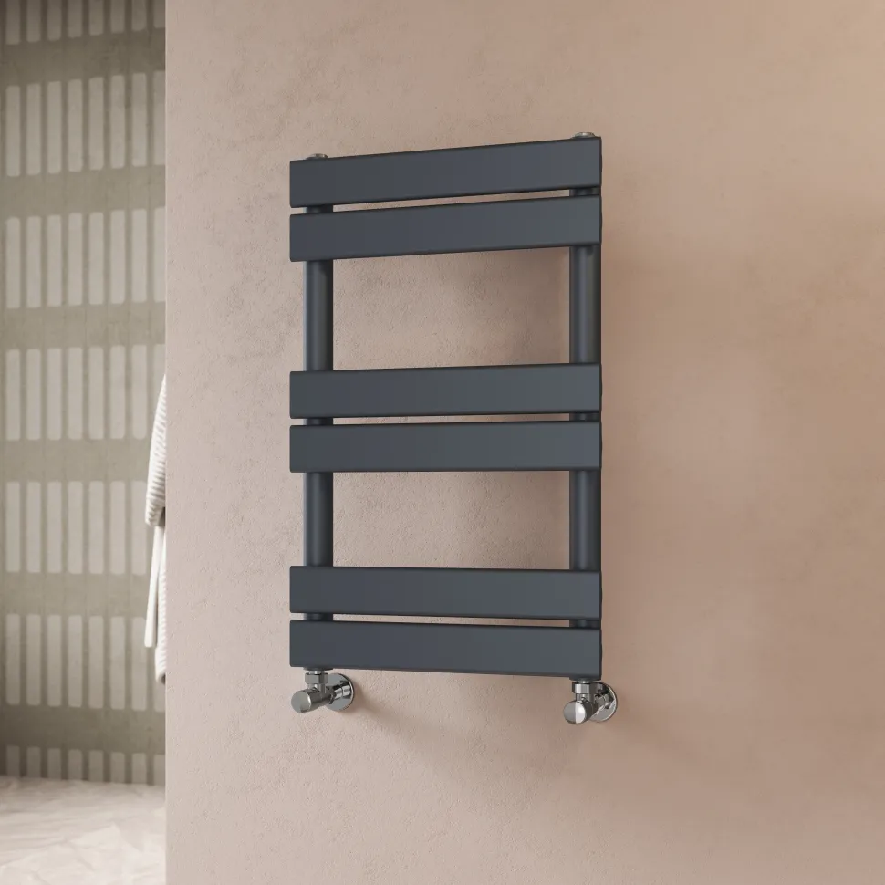Toasty Hush Anthracite Flat Panel Heated Towel Rail