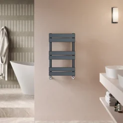 Toasty Hush Anthracite Flat Panel Heated Towel Rail