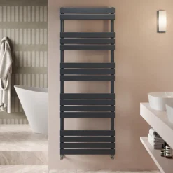 Toasty Hush Anthracite Flat Panel Heated Towel Rail