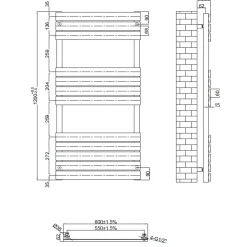 Toasty Hush Anthracite Flat Panel Heated Towel Rail