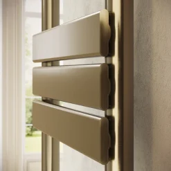 Toasty Hush Brushed Brass Electric Flat Panel Heated Towel Rail with Heating Element