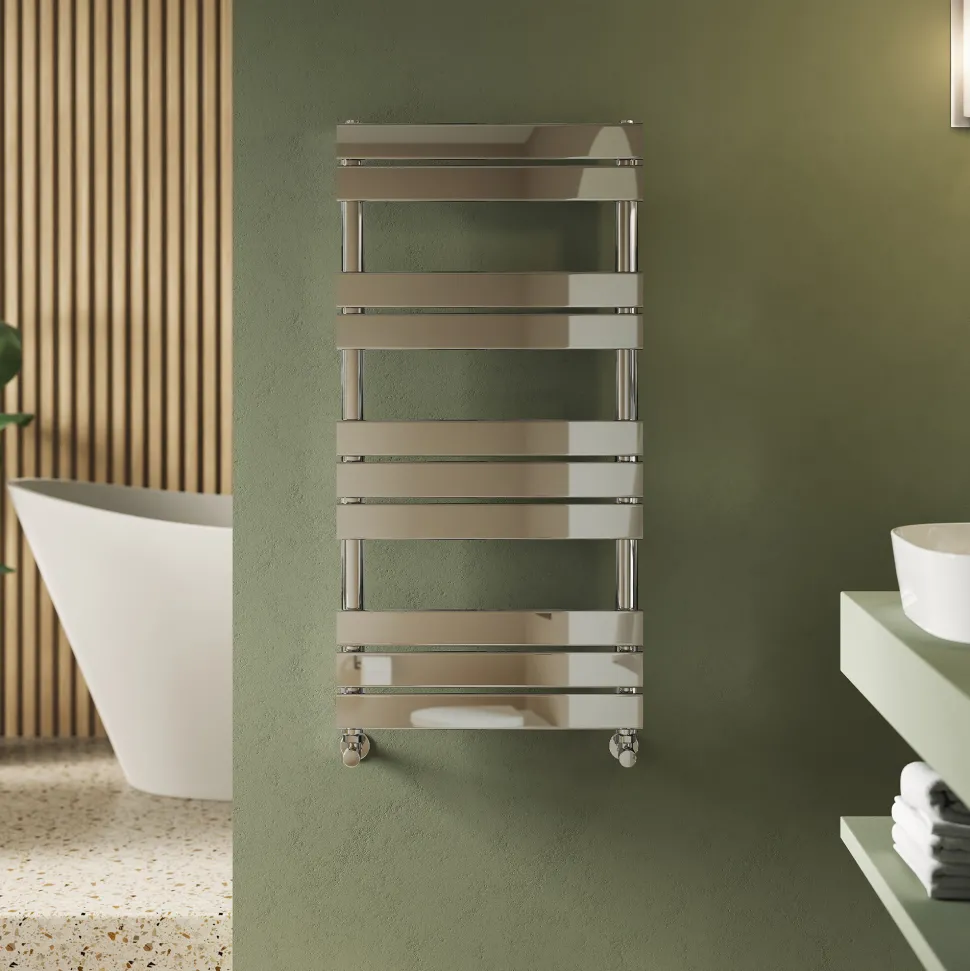 Toasty Hush Chrome Flat Panel Heated Towel Rail