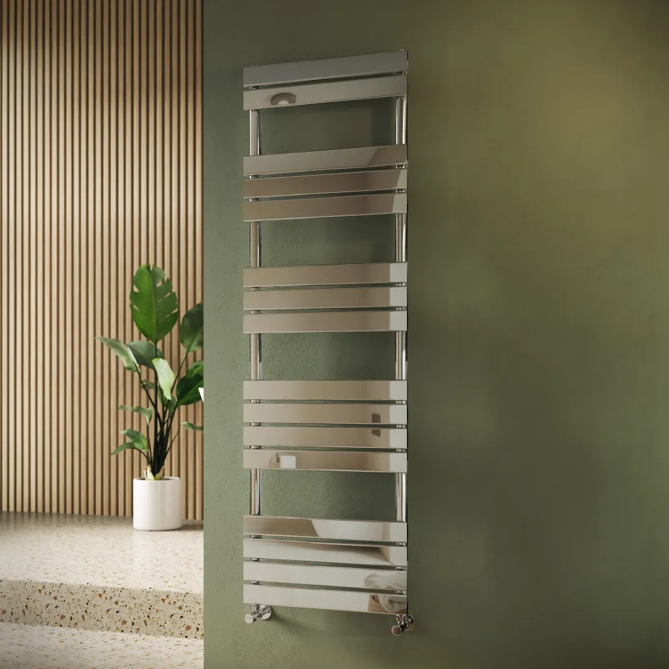 Toasty Hush Chrome Flat Panel Heated Towel Rail
