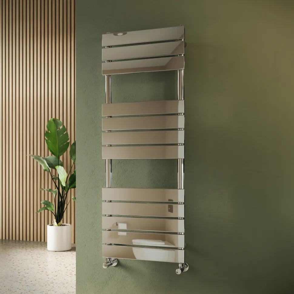 Toasty Hush Chrome Flat Panel Heated Towel Rail