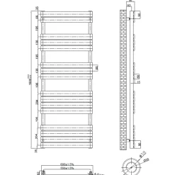 Toasty Hush Chrome Flat Panel Heated Towel Rail