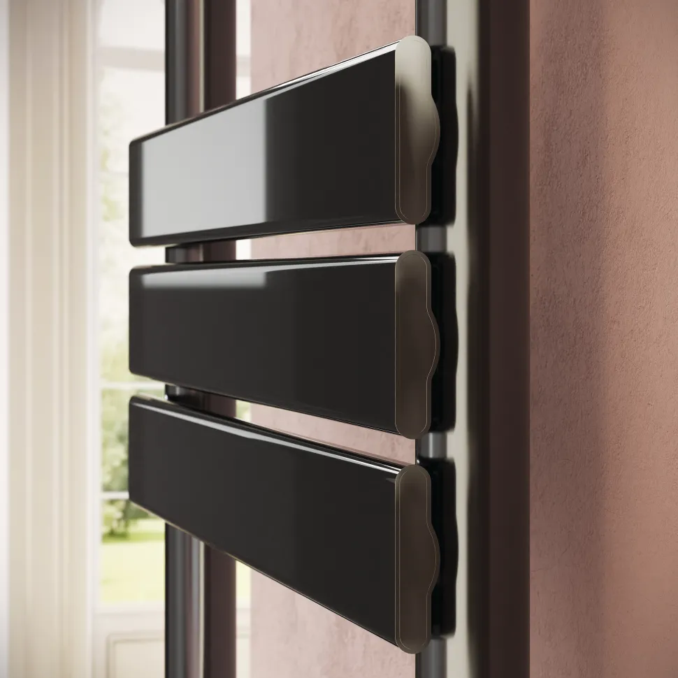 Toasty Hush Gunmetal Flat Panel Heated Towel Rail