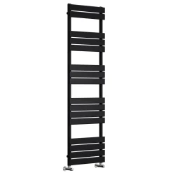 Toasty Hush Matt Black Flat Panel Heated Towel Rail