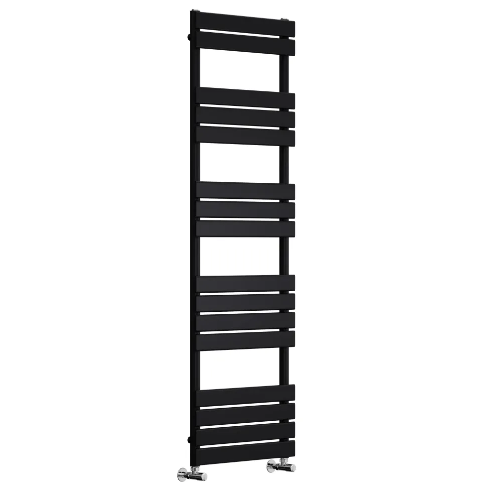 Toasty Hush Matt Black Flat Panel Heated Towel Rail