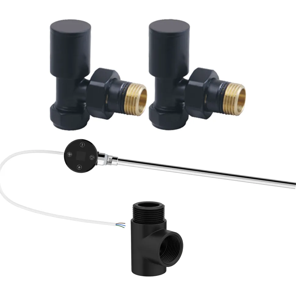 Toasty Matt Black Dual Fuel Kit With Digital Element, Valves And T-Piece