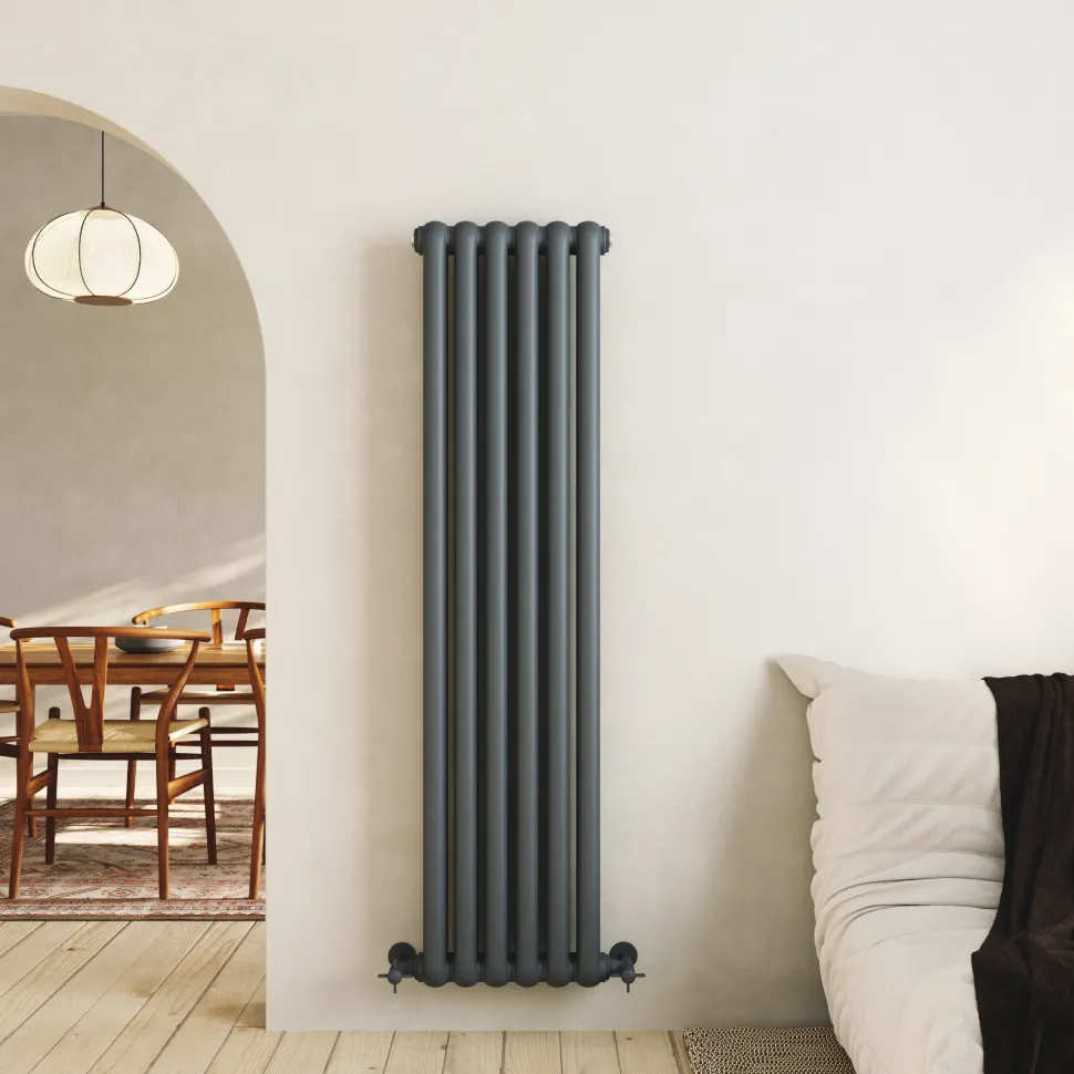 Toasty Mellow Anthracite Vertical 2 Column Radiator