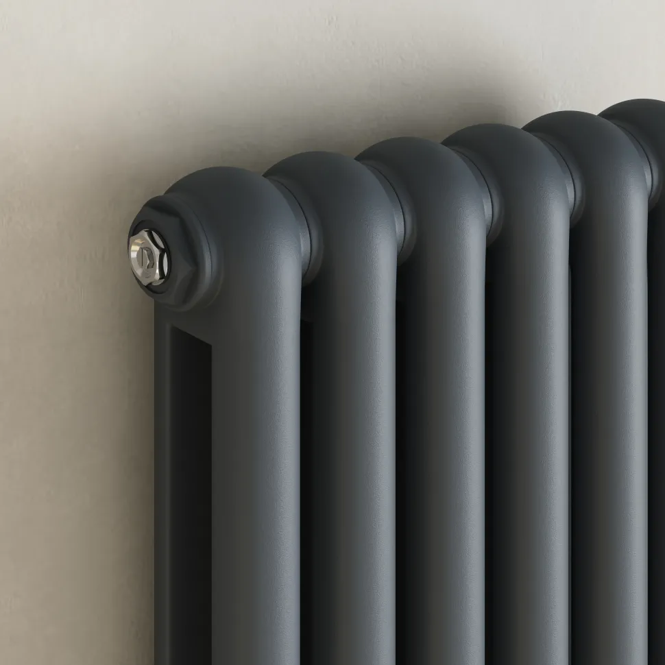 Toasty Mellow Anthracite Vertical 2 Column Radiator