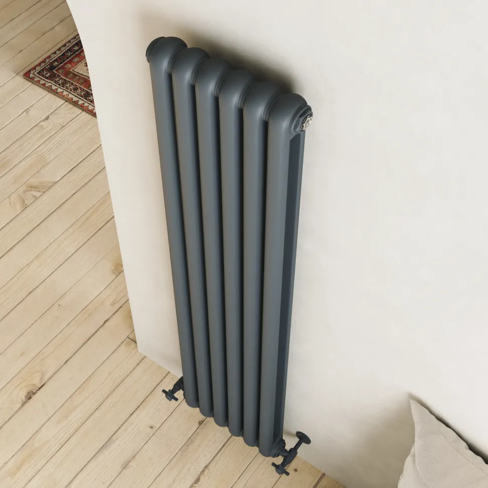Toasty Mellow Anthracite Vertical 2 Column Radiator