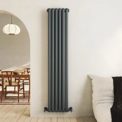 Toasty Mellow Anthracite Vertical 2 Column Radiator