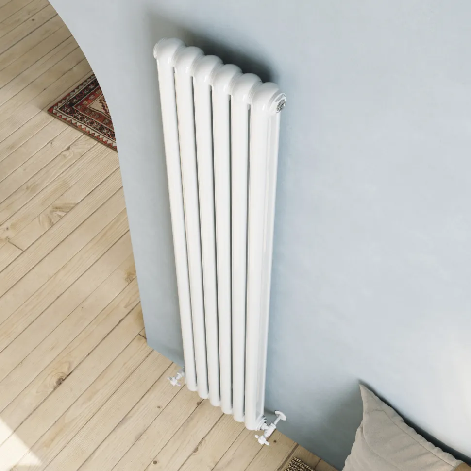 Toasty Mellow White Vertical 2 Column Radiator
