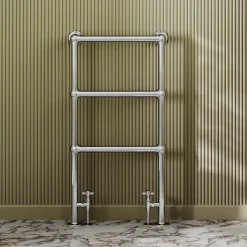 Toasty Merrin Chrome Floorstanding Traditional Heated Towel Rail