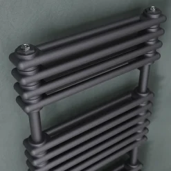 Toasty Montford Anthracite Traditional Column Electric Heated Towel Rail with Heating Element