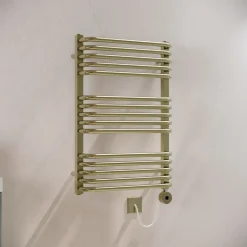 Toasty Nest Brushed Brass Electric Heated Towel Rail with Heating Element