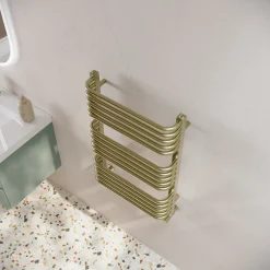 Toasty Nest Brushed Brass Heated Towel Rail