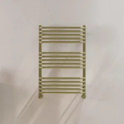 Toasty Nest Brushed Brass Heated Towel Rail
