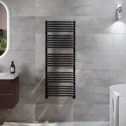 Toasty Nest Matt Black Heated Towel Rail