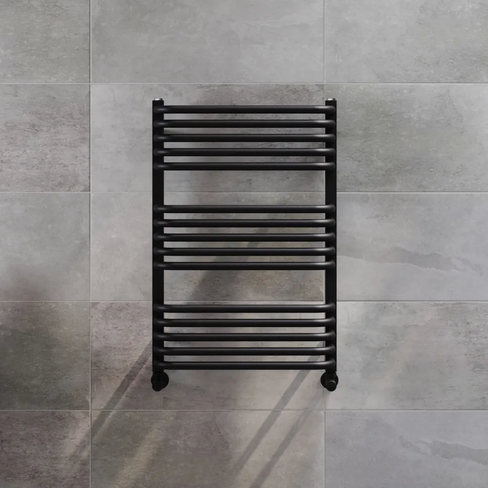 Toasty Nest Matt Black Heated Towel Rail