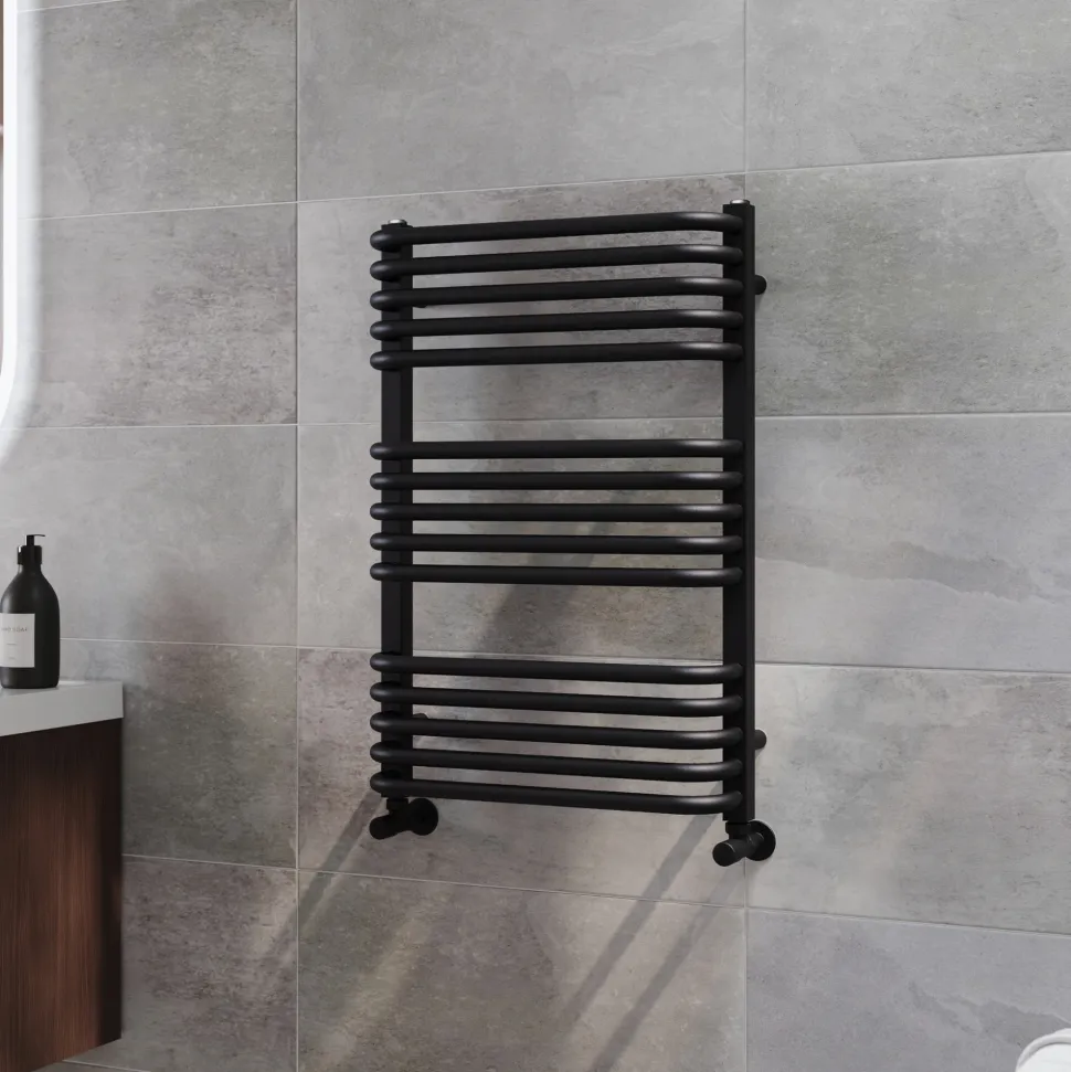 Toasty Nest Matt Black Heated Towel Rail