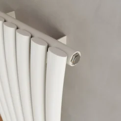 Toasty Plume White Vertical Wave Radiator - 1800 x 415mm