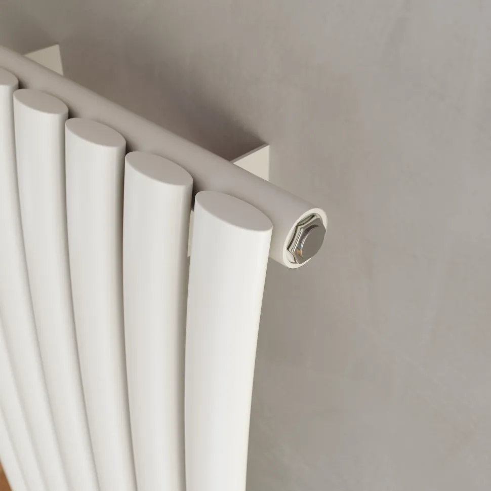 Toasty Plume White Vertical Wave Radiator - 1800 x 415mm