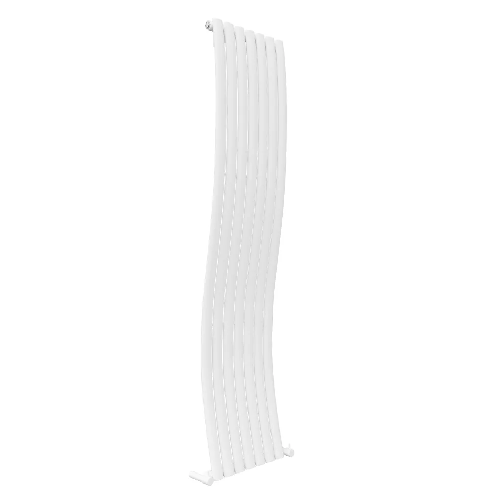 Toasty Plume White Vertical Wave Radiator - 1800 x 415mm