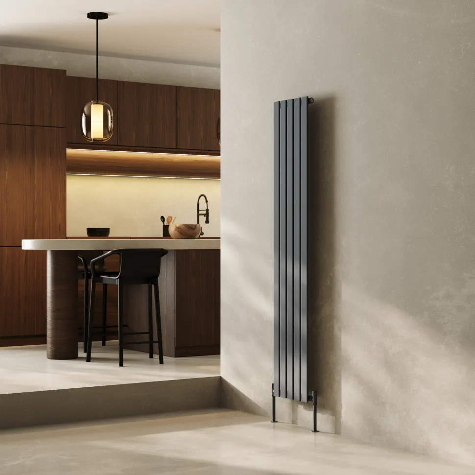 Toasty Radiance Anthracite Flat Panel Vertical Radiator