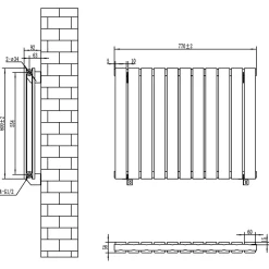 Toasty Radiance Anthracite Flat Panel Horizontal Radiator