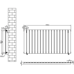 Toasty Radiance Anthracite Flat Panel Horizontal Radiator
