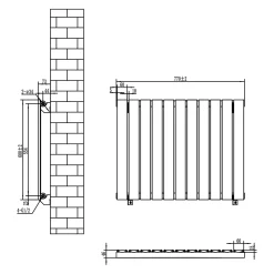 Toasty Radiance Anthracite Flat Panel Horizontal Radiator