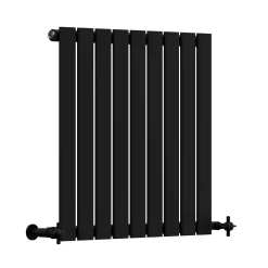 Toasty Radiance Matt Black Flat Panel Horizontal Radiator