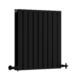 Toasty Radiance Matt Black Flat Panel Horizontal Radiator