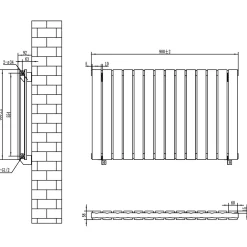 Toasty Radiance White Flat Panel Horizontal Radiator