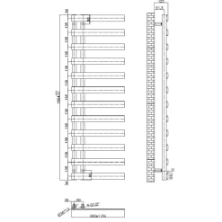 Toasty Retreat Chrome Offset Heated Towel Rail